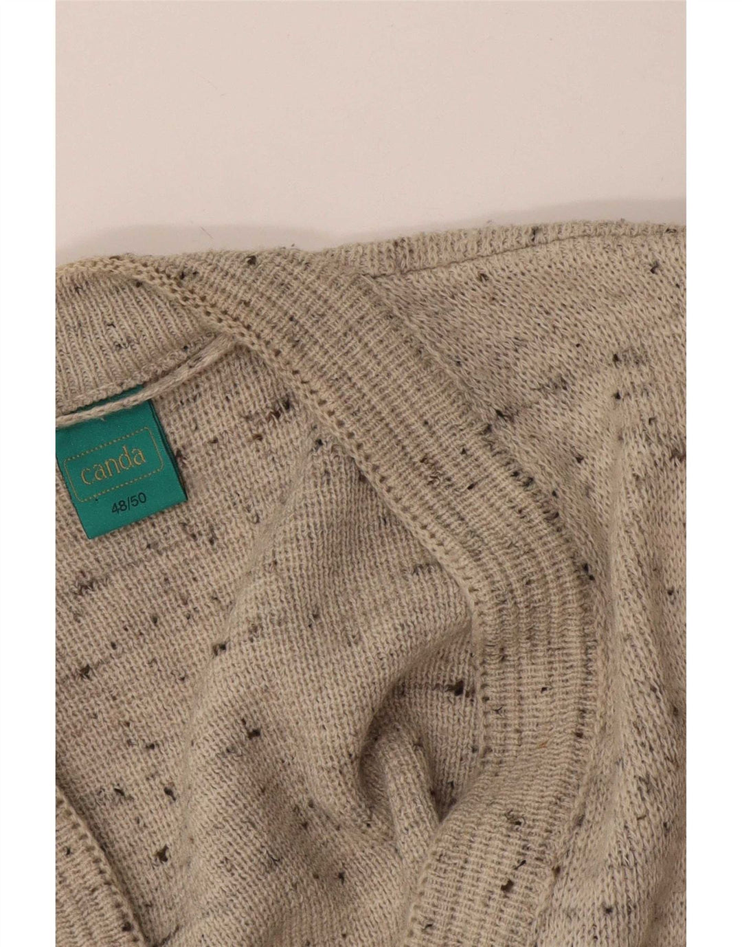 Canda Herre Cardigan Sweater IT 48/50 Medium Grå Geometrisk Akryl
