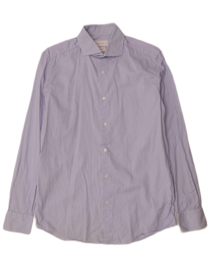 Massimo Dutti Herreskjorte str. 39 15 1/2 Medium Blue Pinstripe