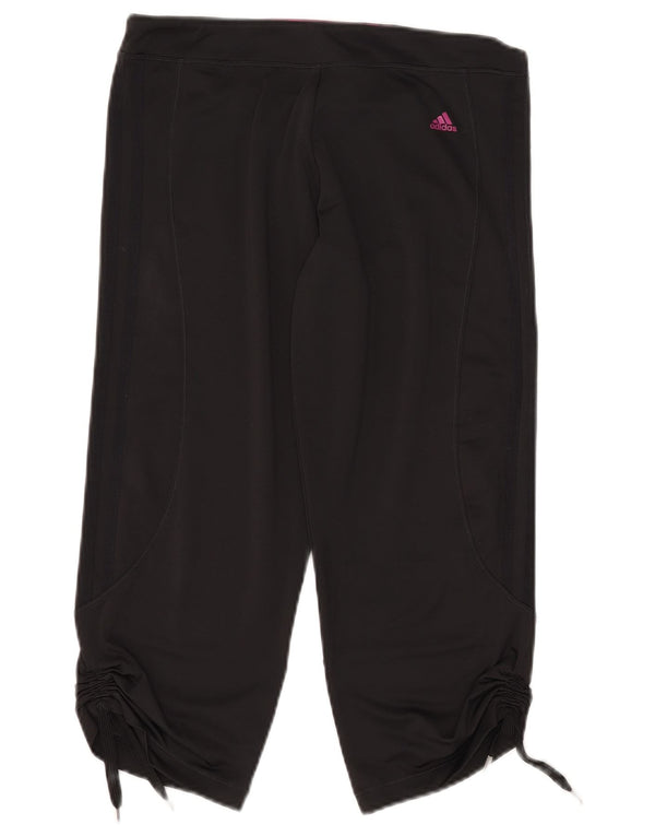 Adidas Dame Climalite Capri Træningsdragt Bukser UK 16 Large Black