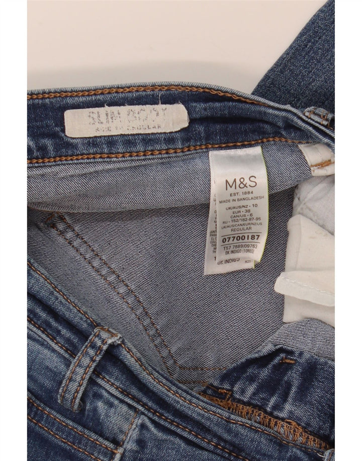 MARKS & SPENCER Dame Regular Fit Bootcut Jeans UK 10 Small W30 L30 Blue