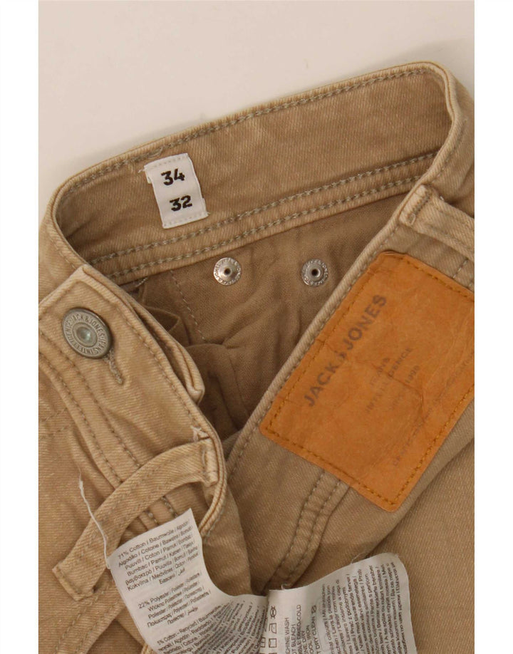 Jack & Jones Herre Slim Jeans W34 L32 Beige Bomuld