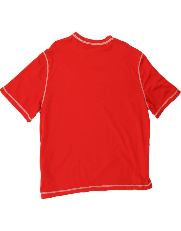 STARTER Mens T-Shirt Top Large Red Polyester Vintage Starter and Second-Hand Starter from Messina Hembry 