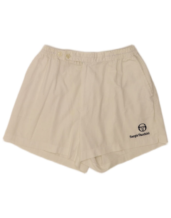 Sergio Tacchini Regular Sports Shorts til kvinder W28 Small White Sports