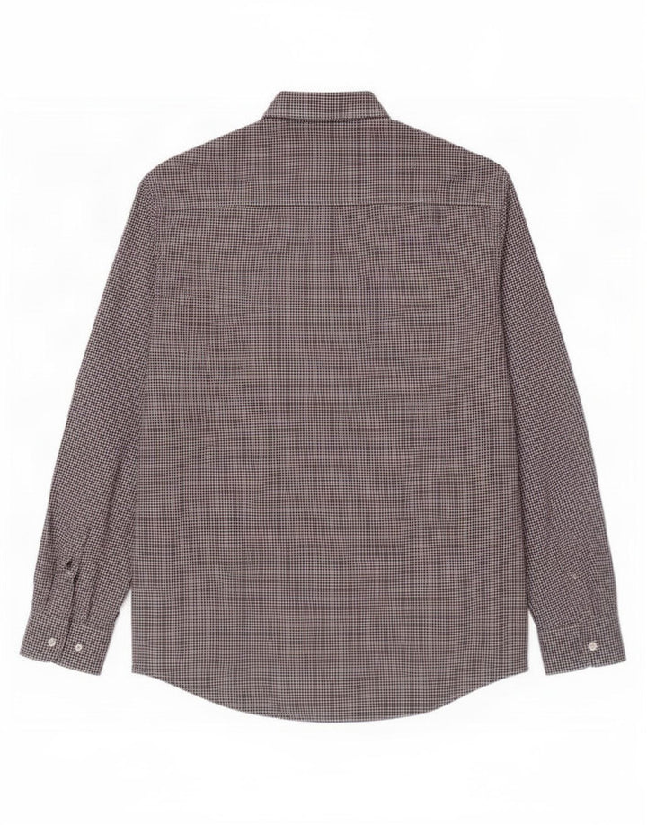 Superdry Herreskjorte Medium Burgundy Houndstooth Bomuld