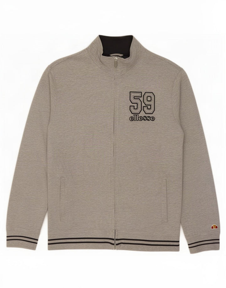 Ellesse Herre grafisk træningsdragt Topjakke XL Grå Flecked