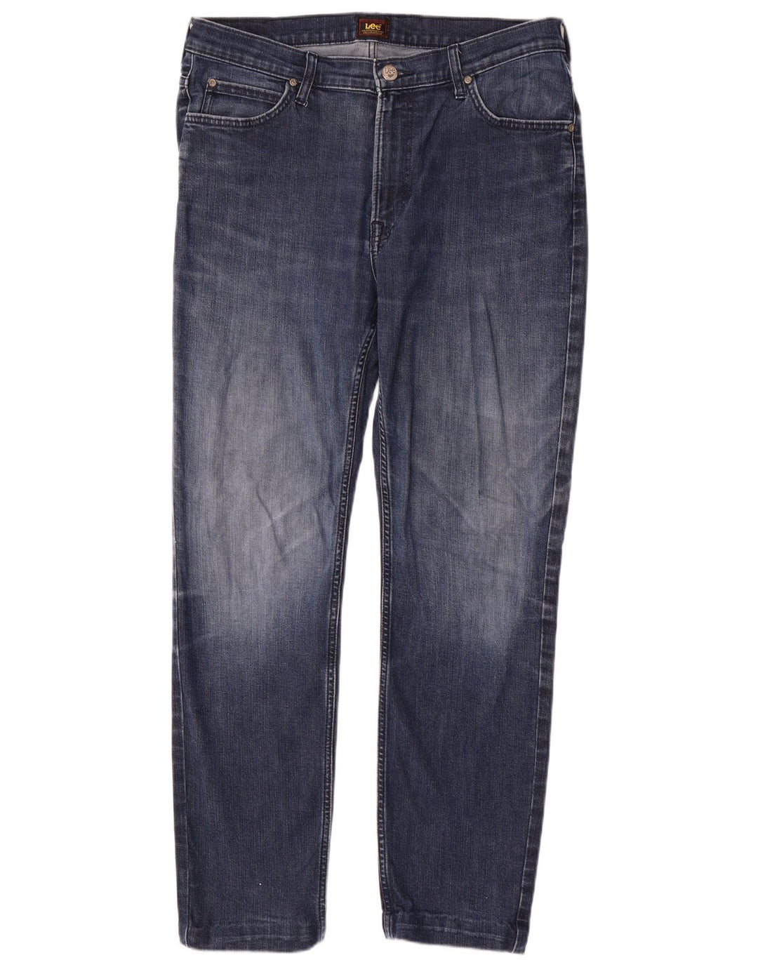 Lee Herre Rider Straight Jeans W34 L30 Blå Bomuld