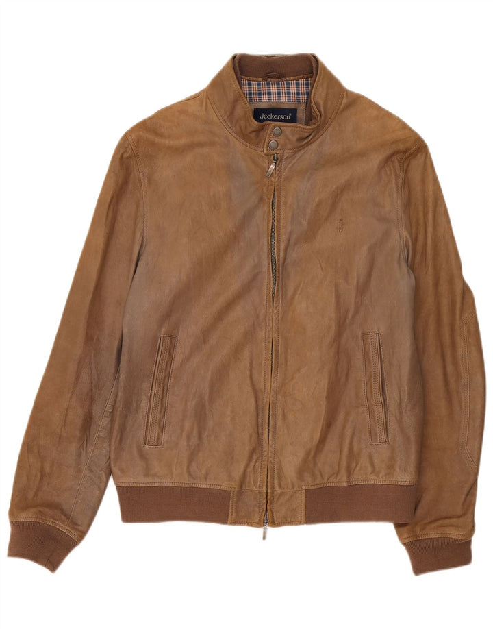 Jeckerson Herre Læderjakke UK 42 XL Brun