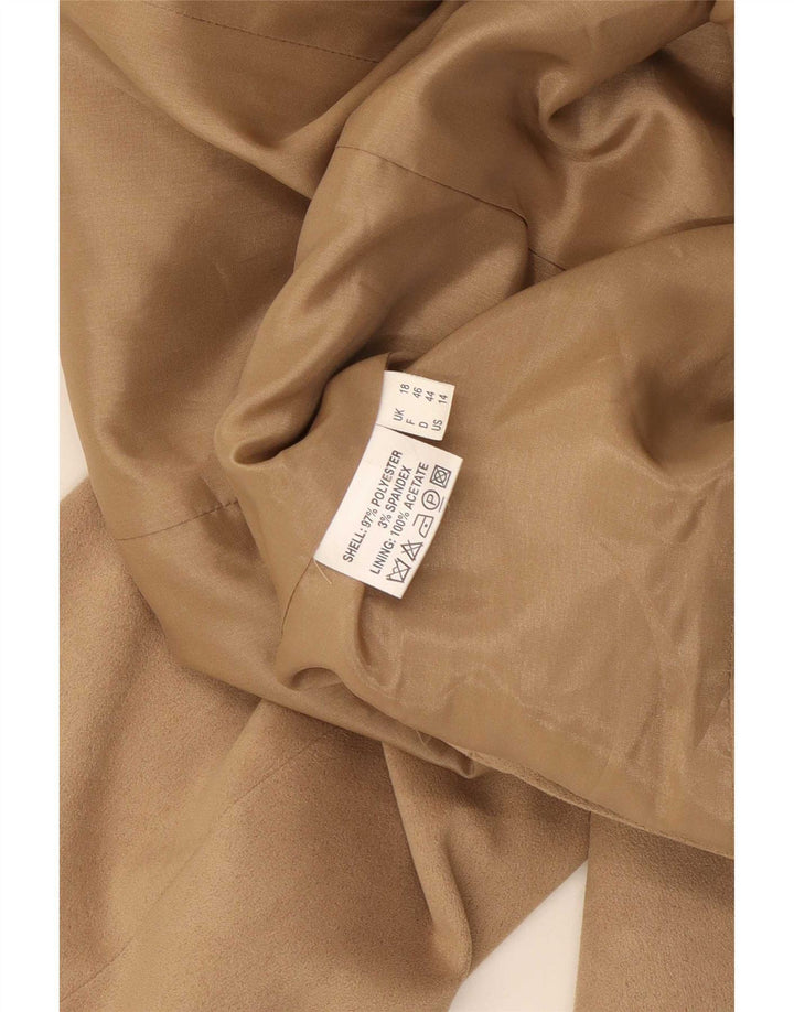 Jacques Vert Dame 4-knaps blazerjakke UK 18 XL Beige Floral Polyester