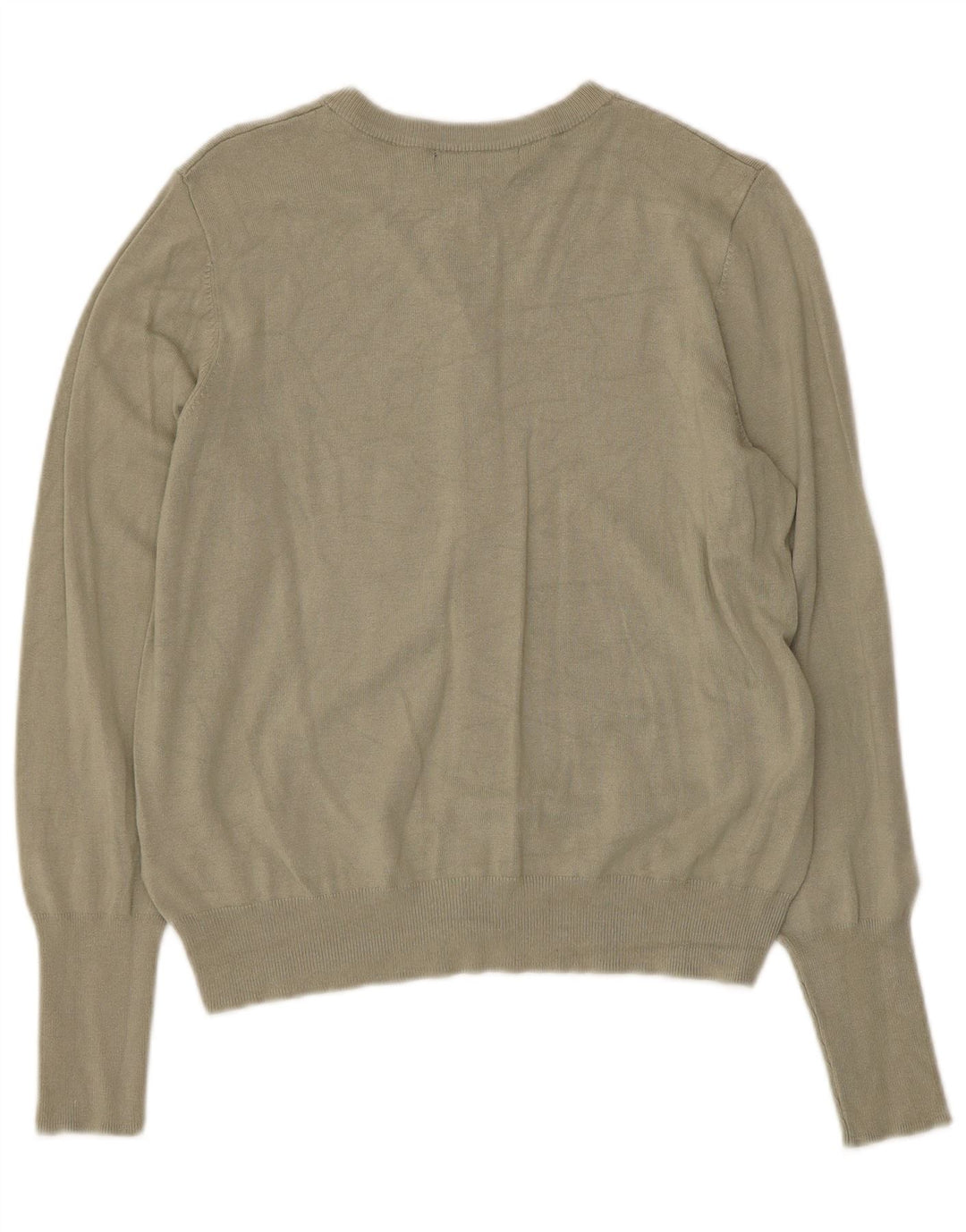 Marks & Spencer Dame Cardigan Sweater UK 14 Medium Khaki Viscose