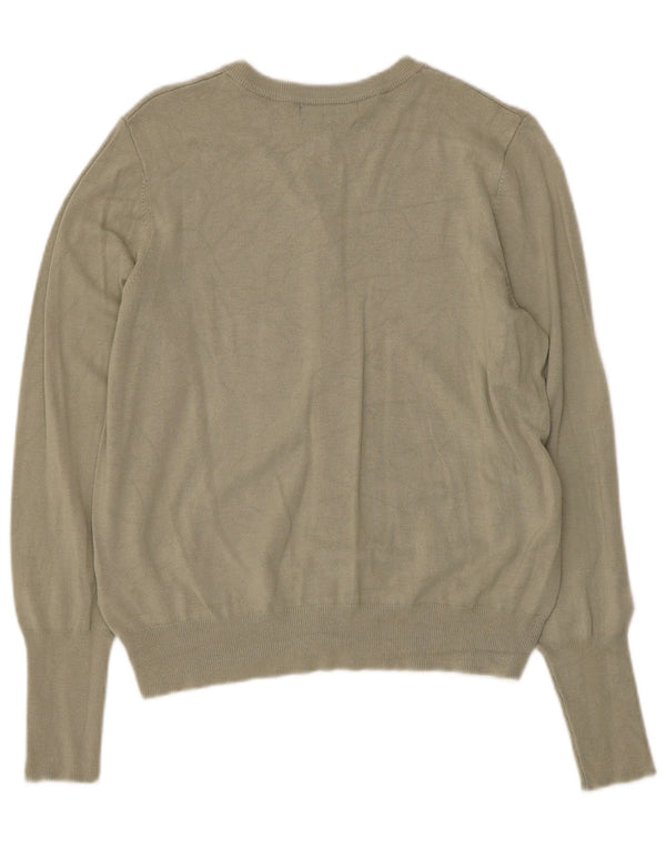 Marks & Spencer Dame Cardigan Sweater UK 14 Medium Khaki Viscose