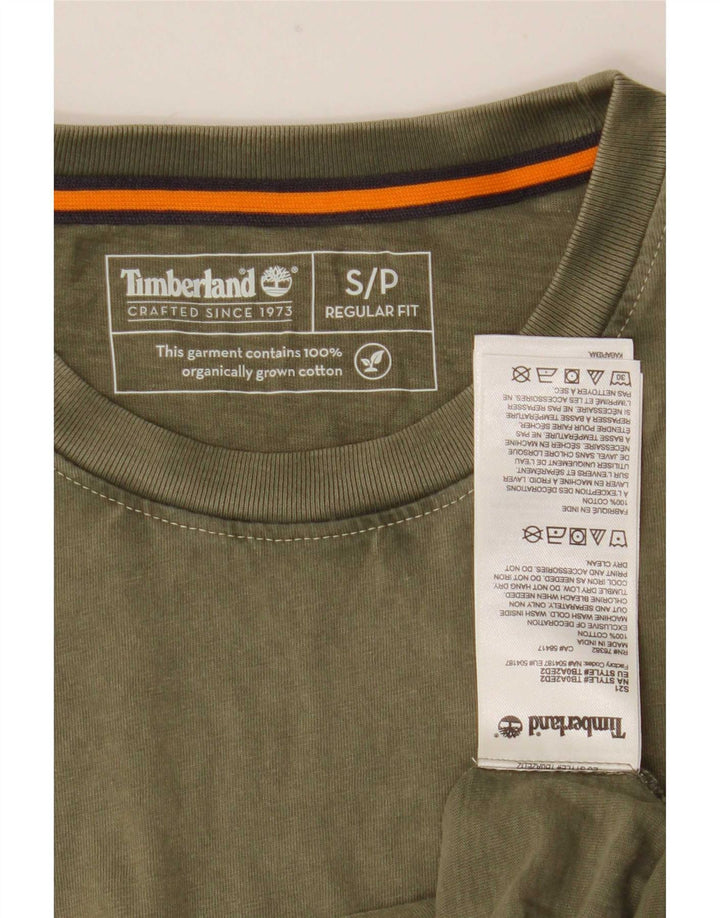 Timberland Herre Regular Fit T-Shirt Top Lille Khaki Bomuld