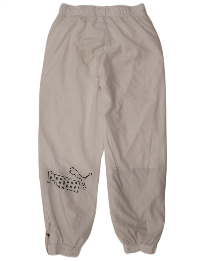PUMA Træningsdragt til drenge Bukser Joggers 9-10 år Hvid polyester