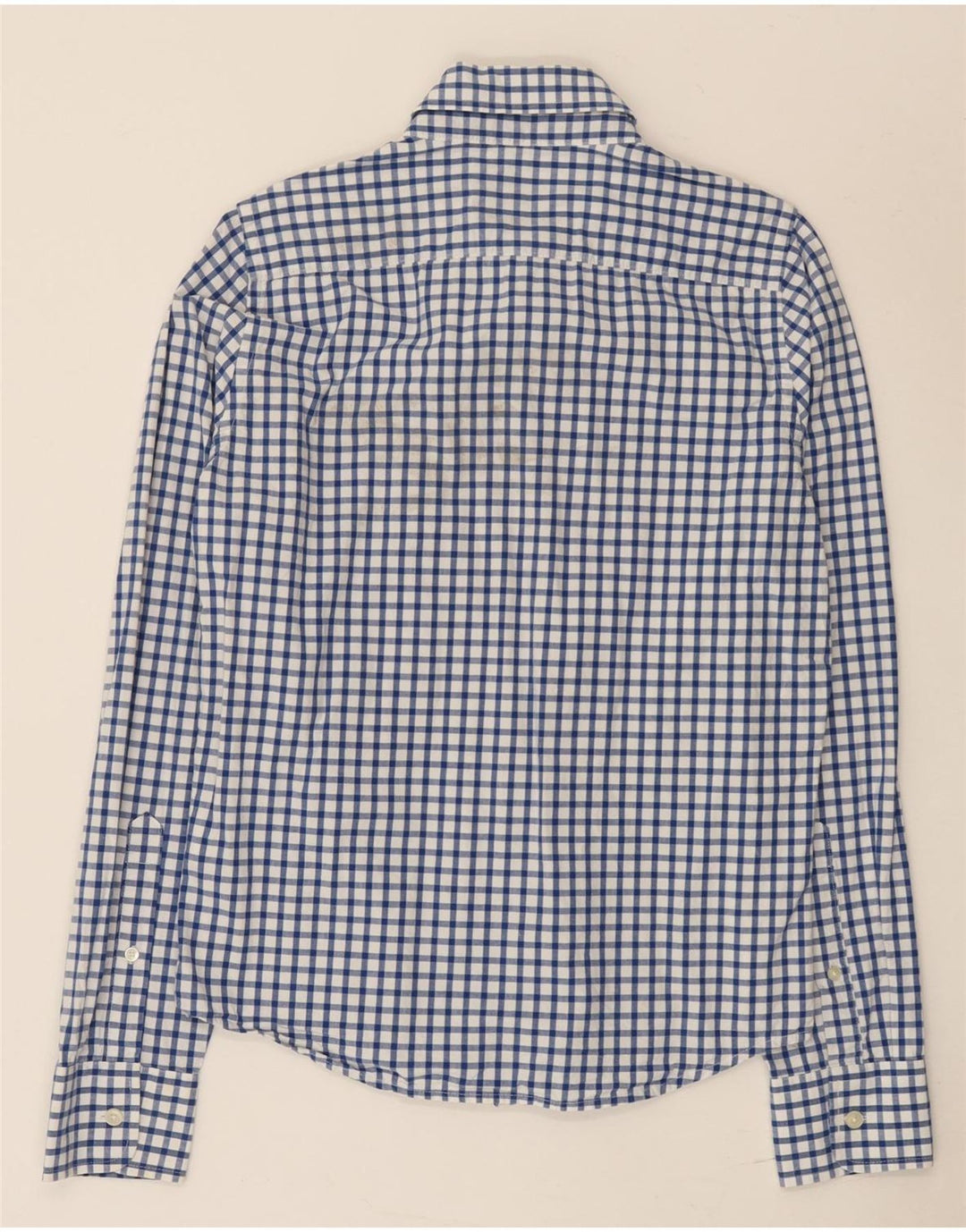 Hollister herreskjorte lille blå Gingham bomuld