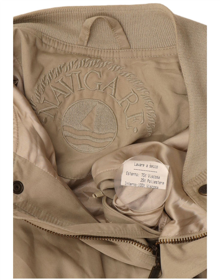 Navigare Bomberjakke til mænd UK 42 XL Beige Viscose