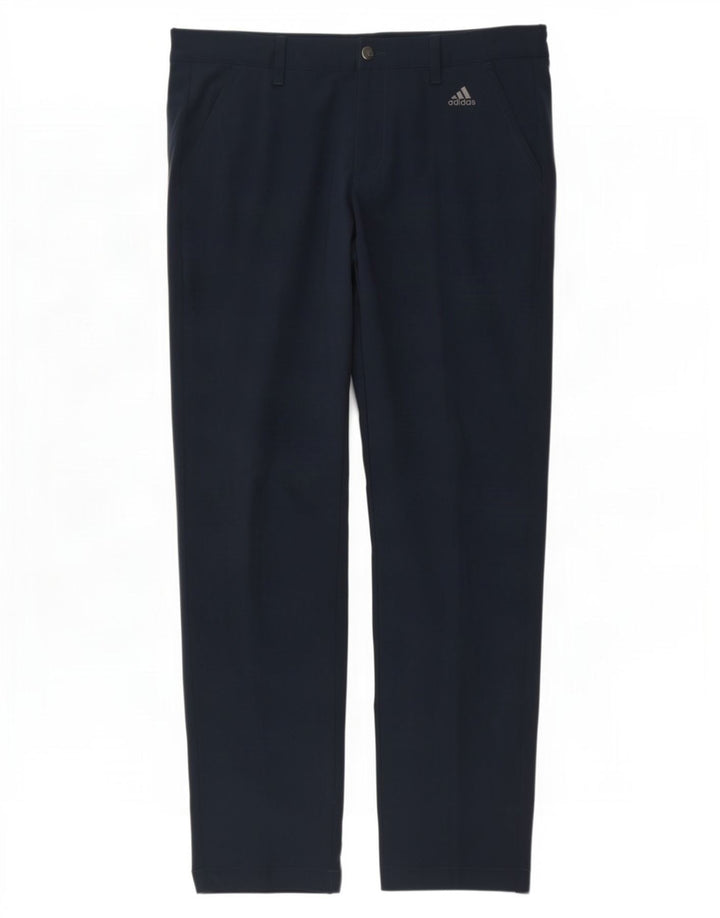 Adidas Slim Chino-bukser til mænd W34 L32 Marineblå polyester