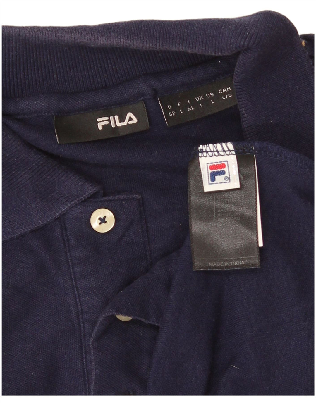 FILA Poloshirt til mænd Stor marineblå bomuld