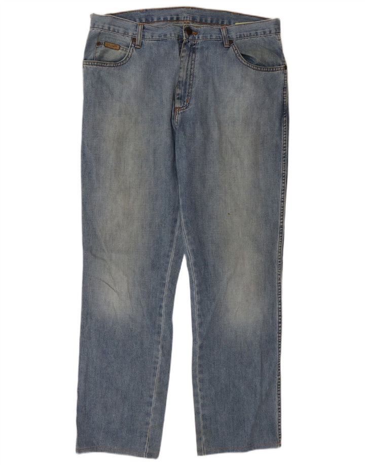 Wrangler Herre Texas Straight Jeans W36 L32 Blå Bomuld