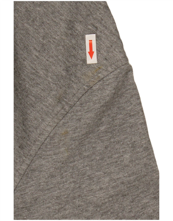 Jack & Jones grafisk sweatshirt til mænd, stor grå flækket bomuld