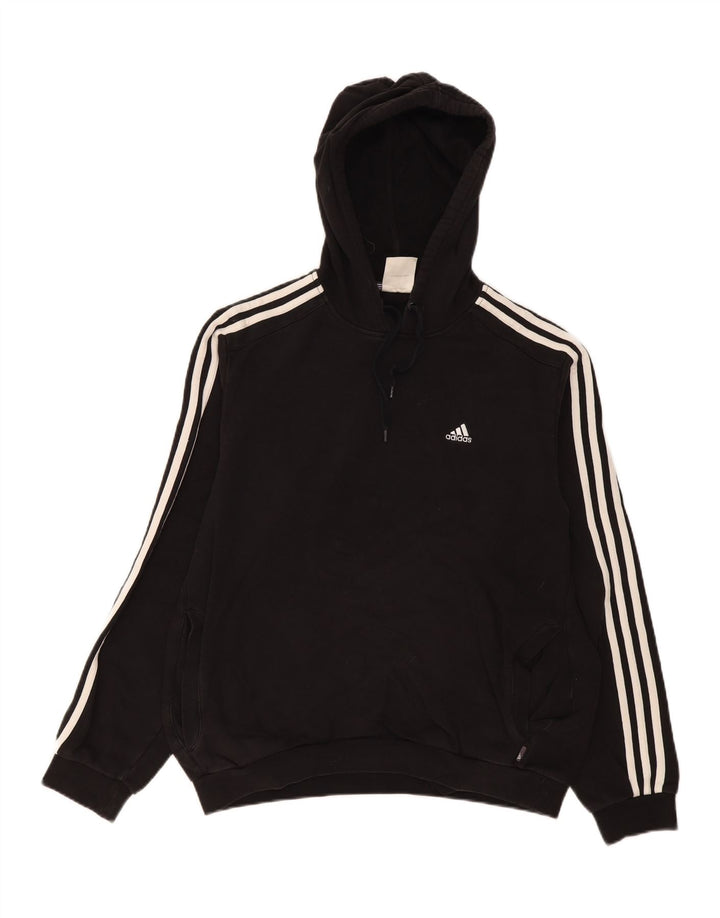 Adidas Herre hættetrøje Jumper Medium Sort Bomuld