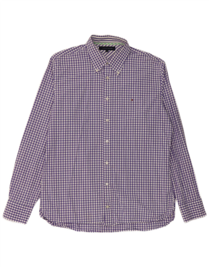 Tommy Hilfiger Herreskjorte Large Lilla Ternet Bomuld