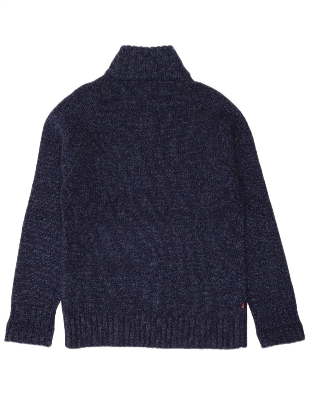 LEVI'S Herre cardigan sweater Medium Navyblå Flecked Uld
