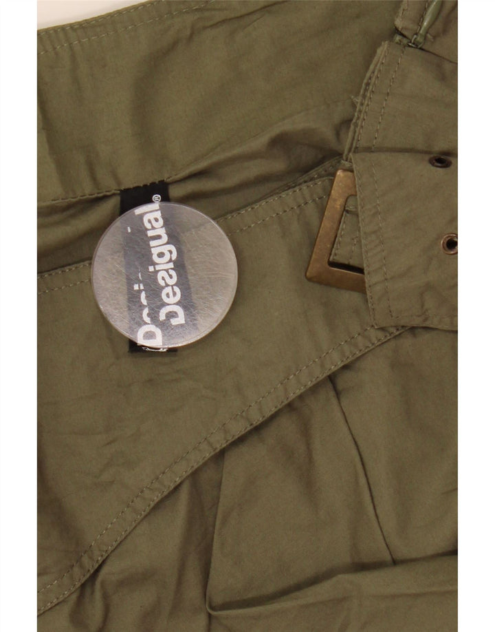 Desigual Boblenederdel til kvinder W32 Large Khaki Floral