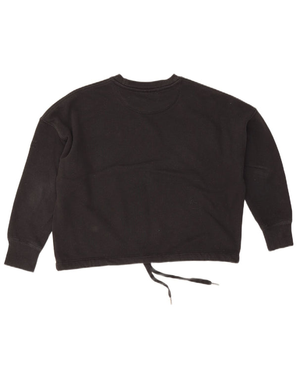 Calvin Klein Womens Golf Crop Oversized Top 3/4 ærme UK 10 Small Black