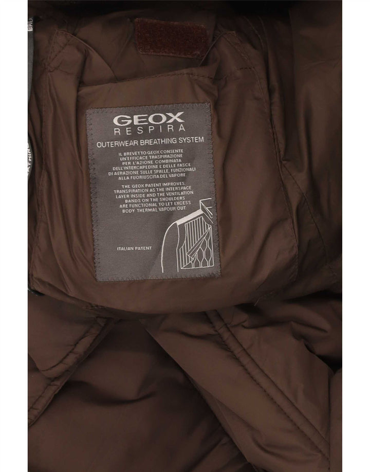 Geox Herre Regular Fit Polstret Jakke UK 38 Medium Brun