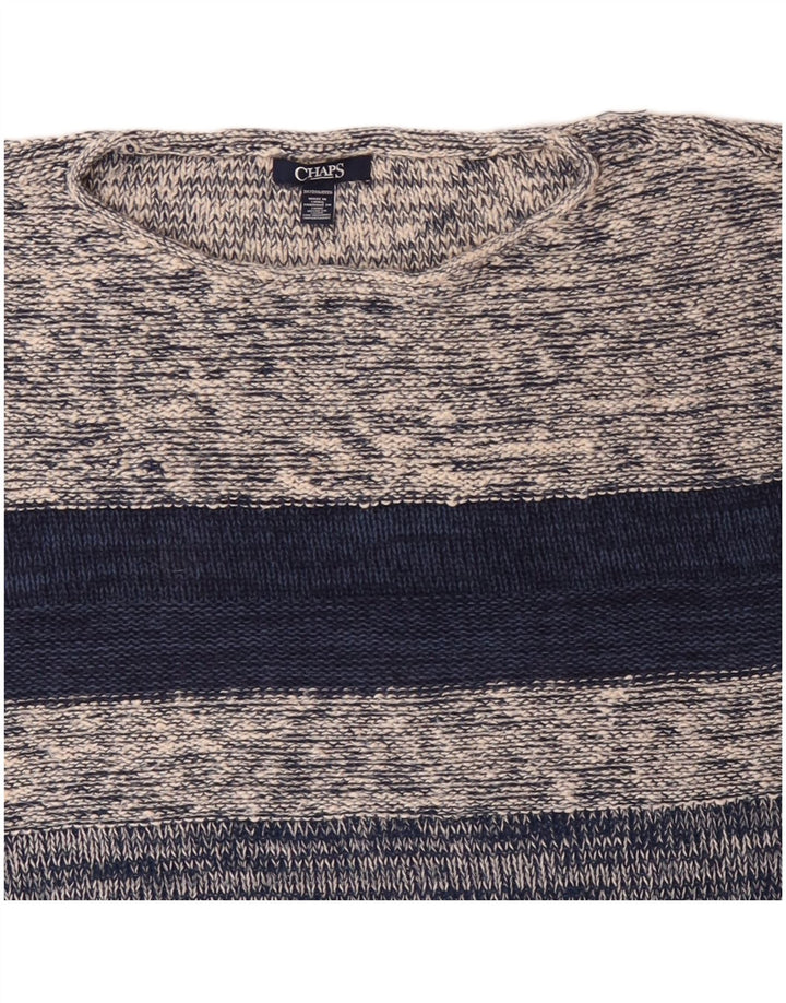 CHAPS Dame 3/4-ærmet Bådhalstrøje UK 22 3XL Gråstribet