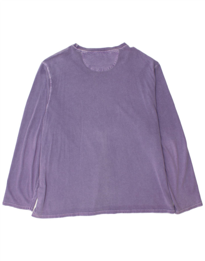 Fat Face Herre Top Langærmet 2XL Lilla Bomuld
