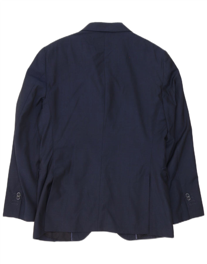 Massimo Dutti Herre 2-knaps blazerjakke IT 48 Mellem marineblå uld
