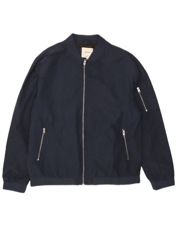 Jack & Jones Herre Bomber Jacket UK 44 2XL Navy Blue