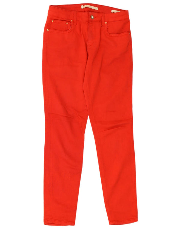 Zara Dame Slim Jeans EU 36 XS W28 L28 Rød Bomuld