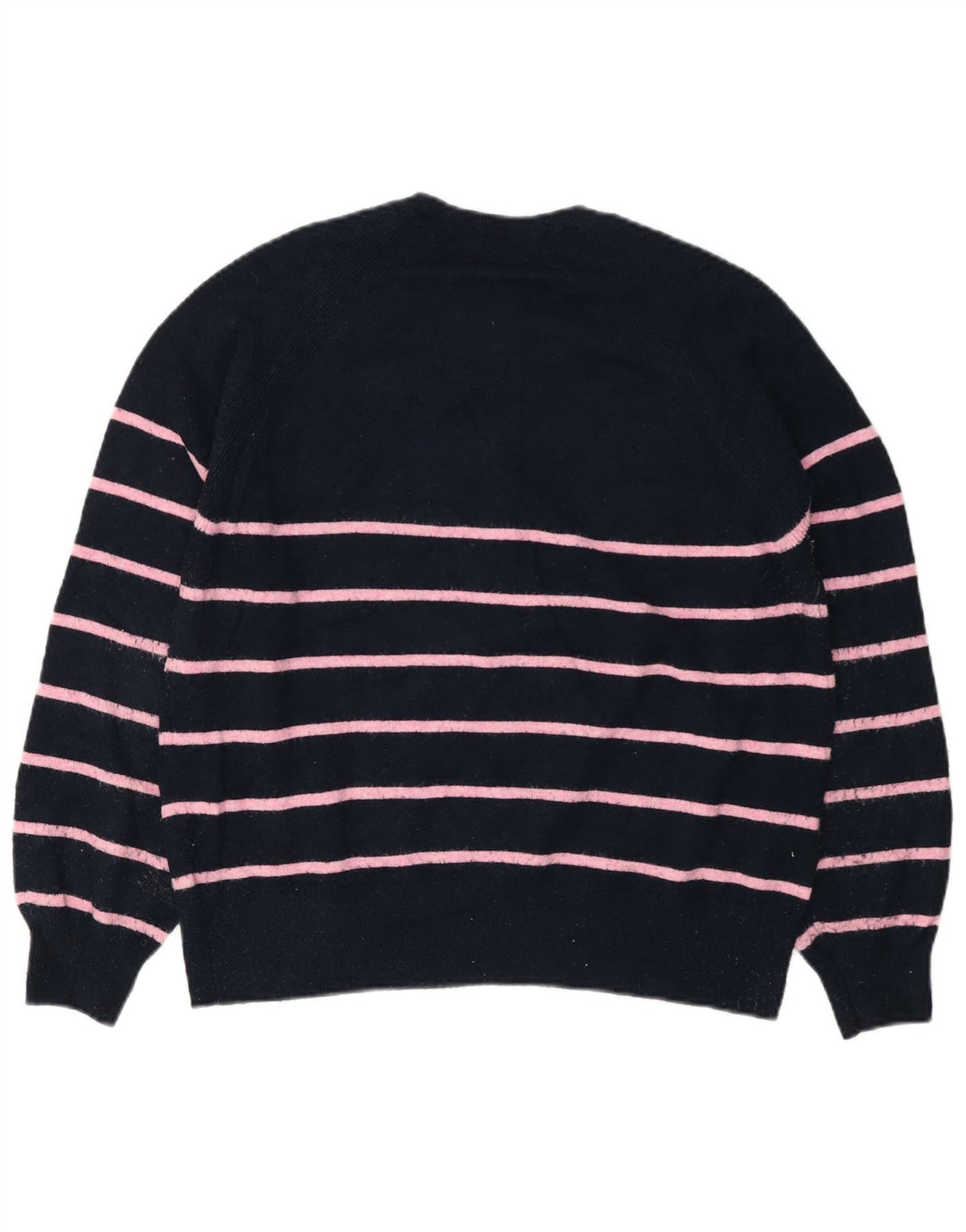 MARKS & SPENCER Sweater med knaphals til kvinder UK 14 Medium Navy Blue