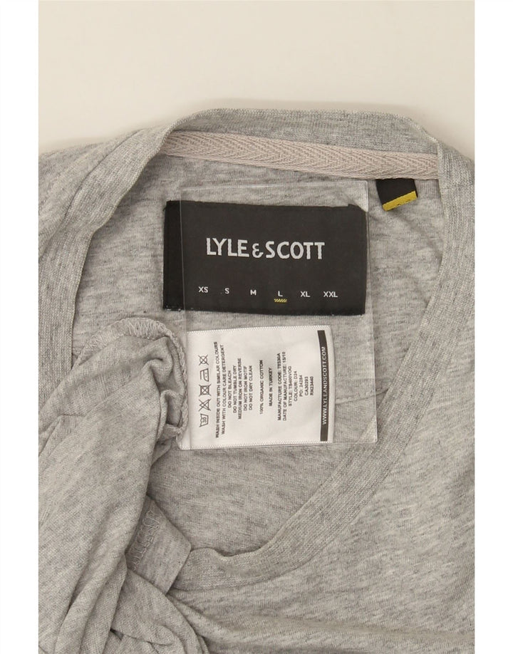 LYLE & SCOTT Mens T-Shirt Top Large Grey Cotton Vintage Lyle & Scott and Second-Hand Lyle & Scott from Messina Hembry 