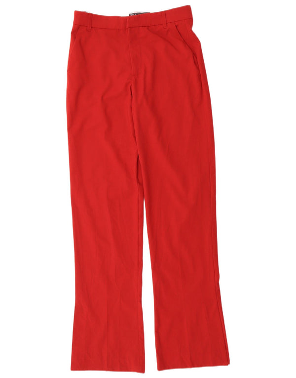 Zara Dame Bootcut Chino Bukser Small W26 L33 Rød Polyester