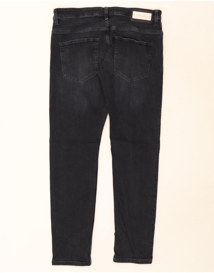 Calvin Klein Herre Slim Jeans W33 L32 Sort Bomuld