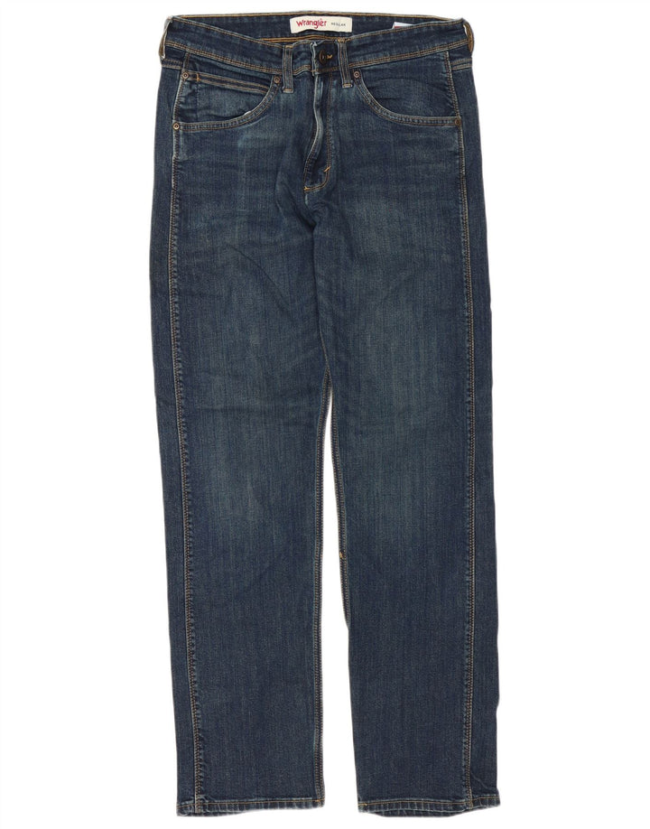 Wrangler Herre Regular Fit Straight Jeans W30 L30 Blå Bomuld