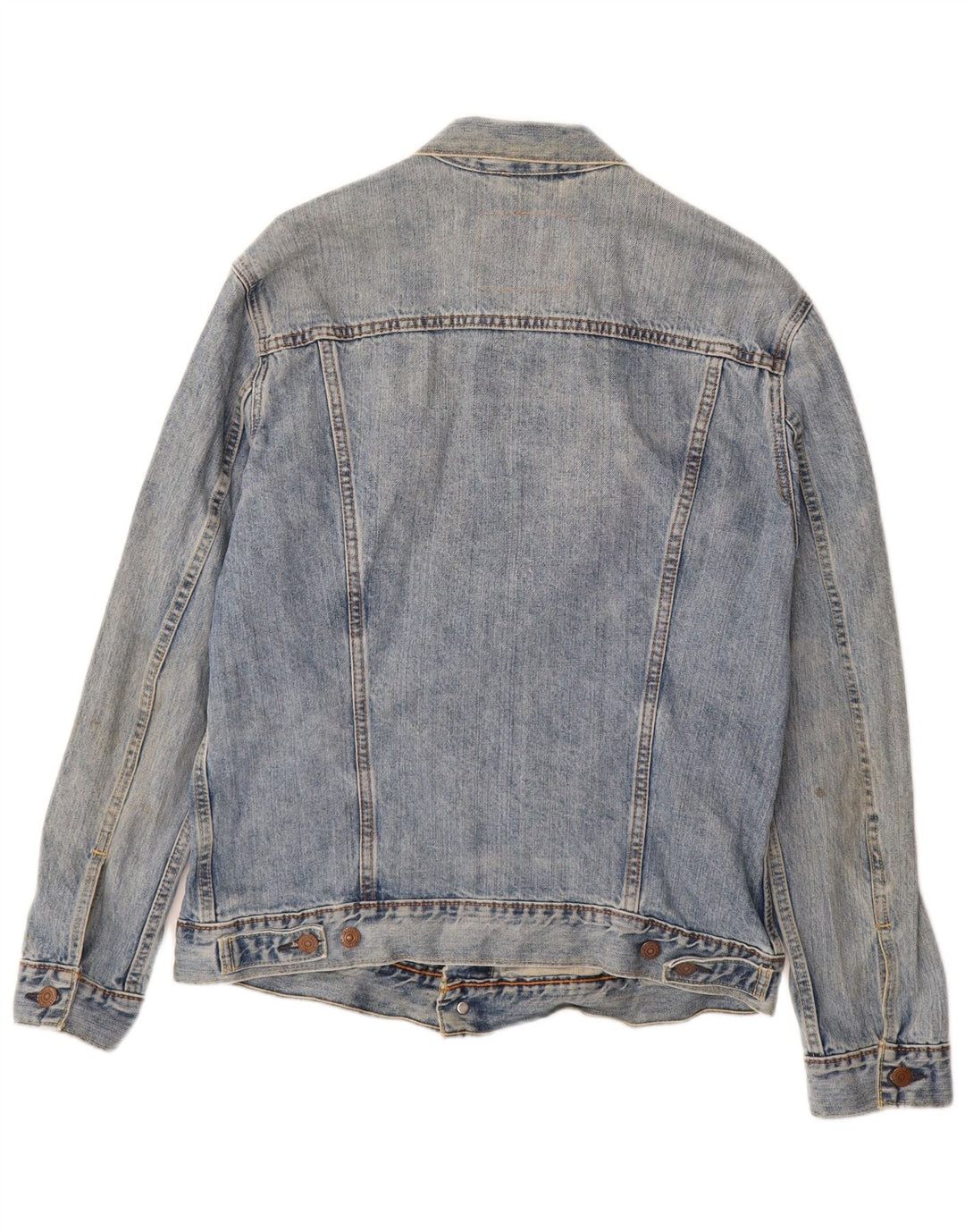 LEVI'S Mens Denim Jacket UK 40 Large Blue Cotton
