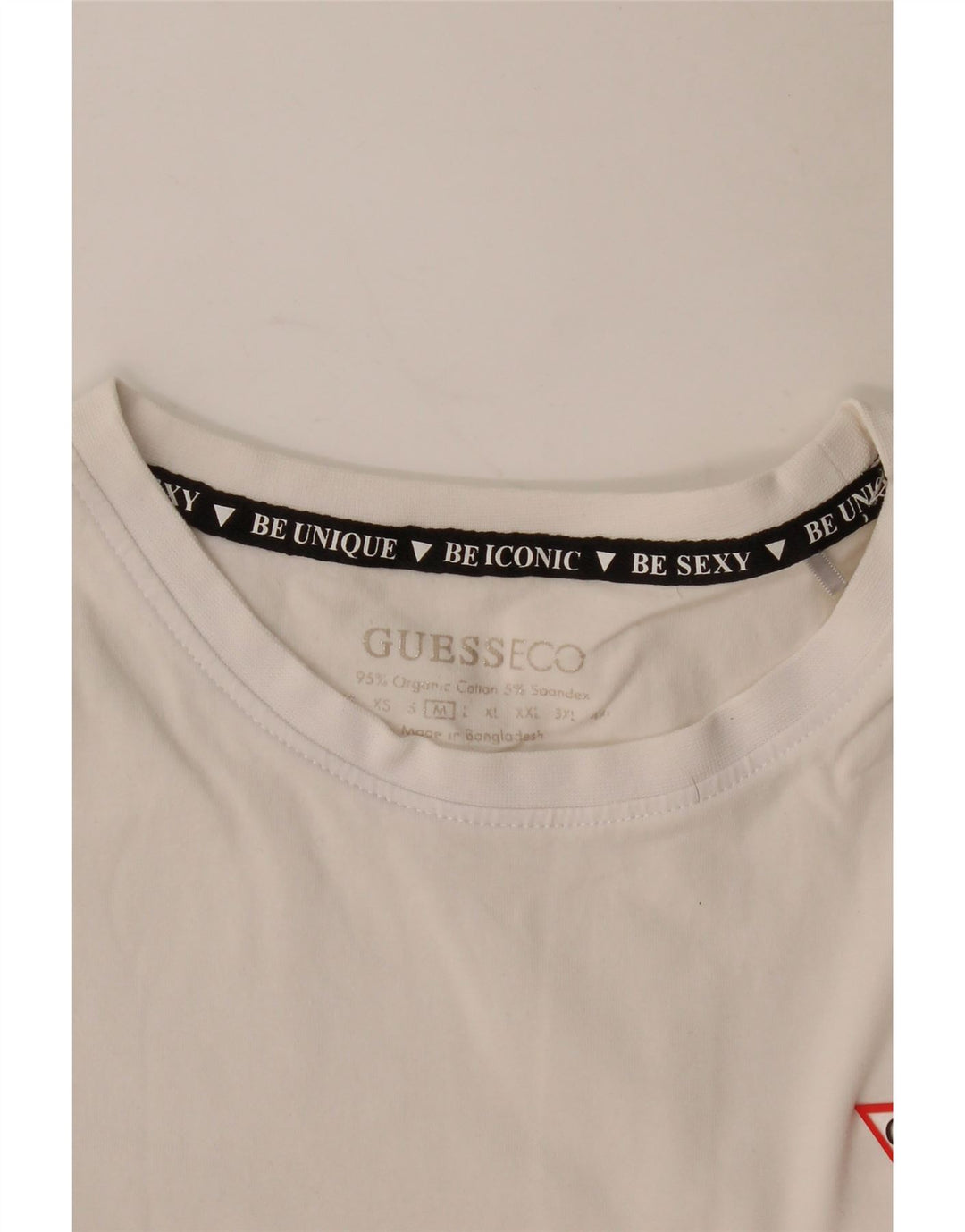Guess T-Shirt Top UK 12 Medium Hvid