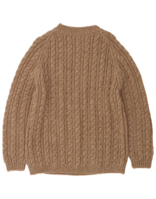 Vintage Dame Boat Neck Jumper Sweater UK 14 Large Brown