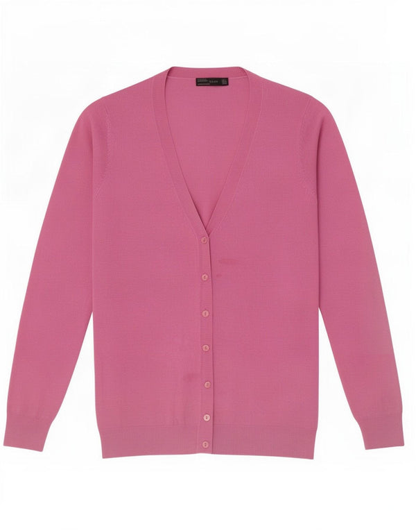 Zara Dame Cardigan Sweater UK 14 Large Pink Viscose