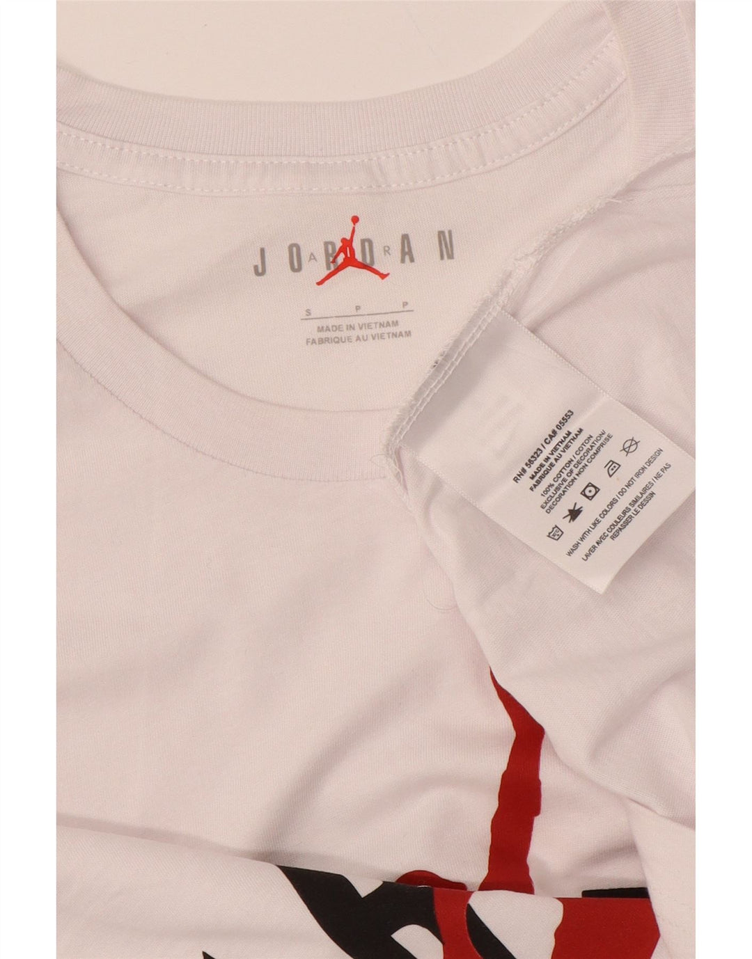 JORDAN Mens Graphic T-Shirt Top Small White Cotton