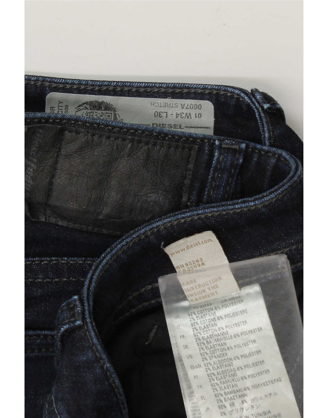 Diesel Slim Jeans til mænd W34 L30 Marineblå bomuld