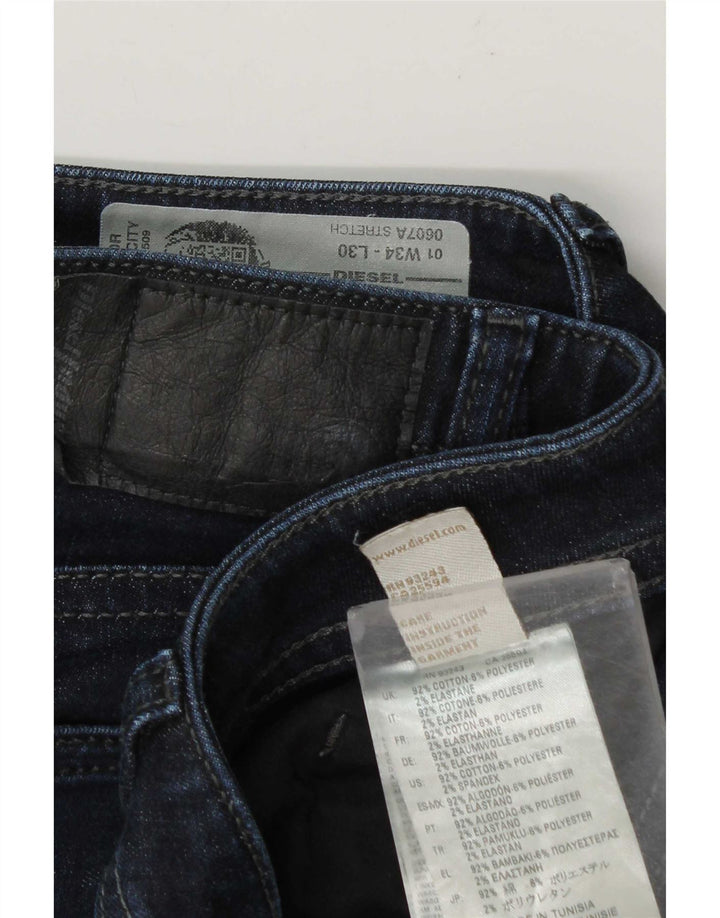 Diesel Slim Jeans til mænd W34 L30 Marineblå bomuld