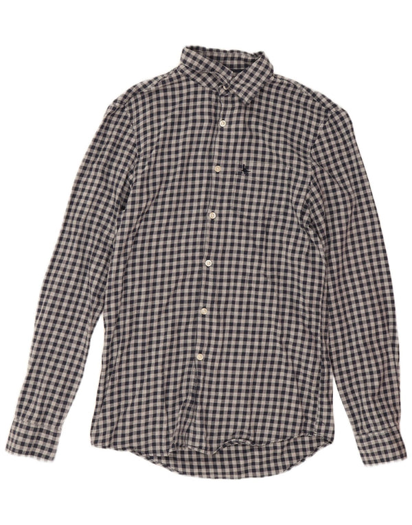 Jack Wills Herreskjorte XS Marineblå Gingham Cotton