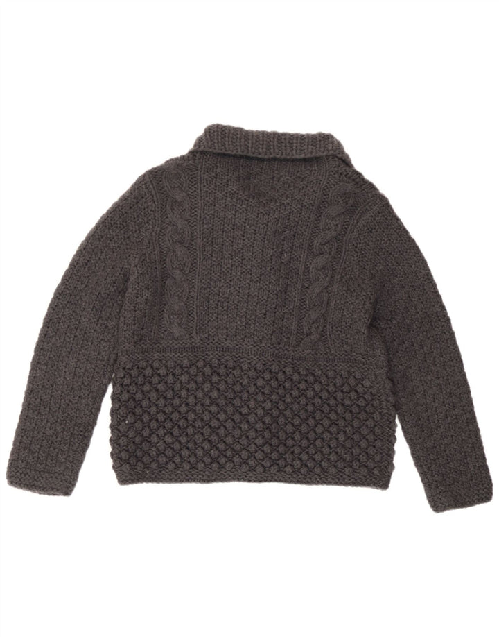 Marks & Spencer Dame Cardigan Sweater UK 14 Medium Grå Akryl