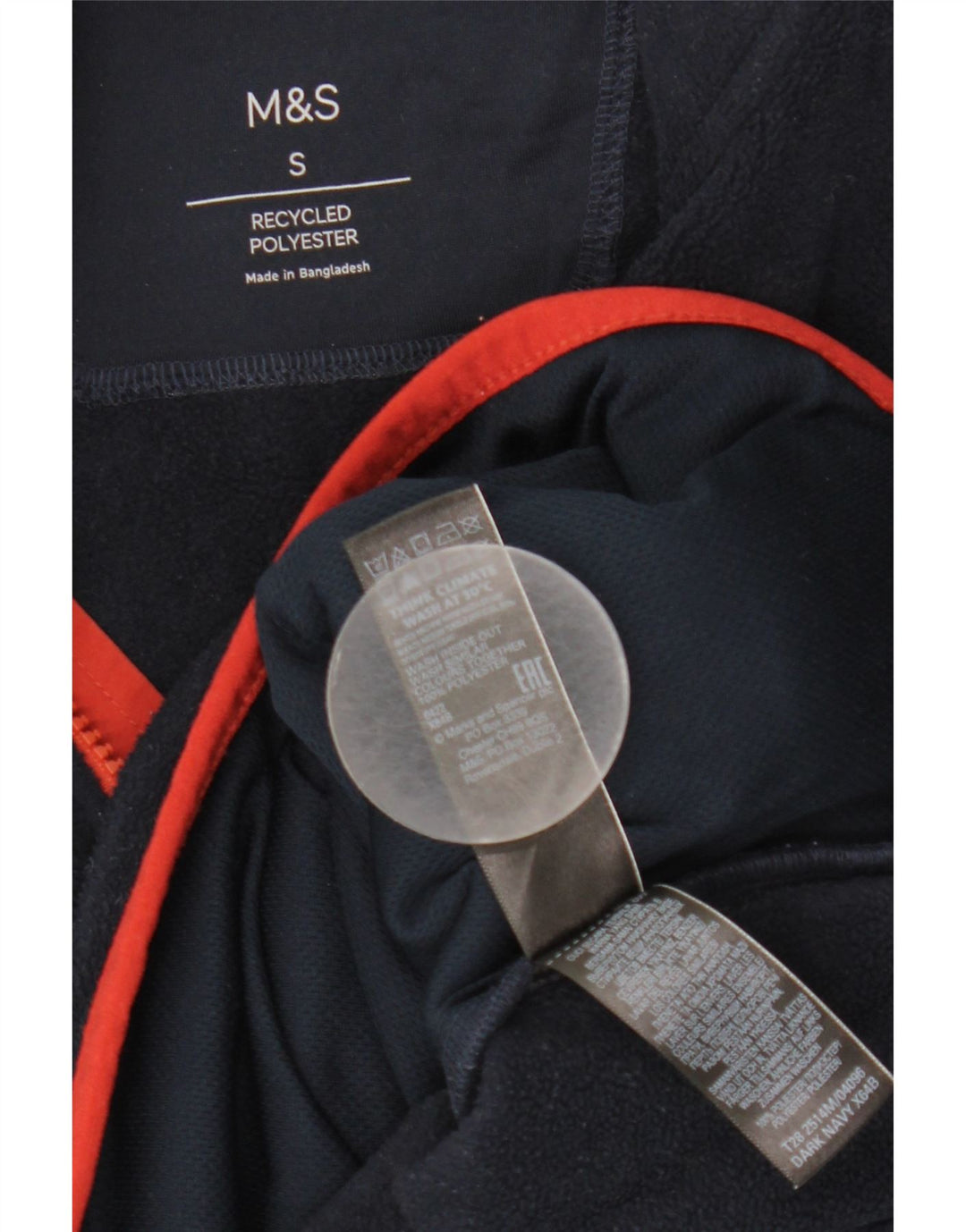 Marks & Spencer Herre Fleece Jumper med lynlås, lille marineblå polyester