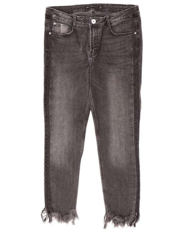 Zara Dame Trafaluc Crop Skinny Jeans EU 42 Large W32 L24 Grå