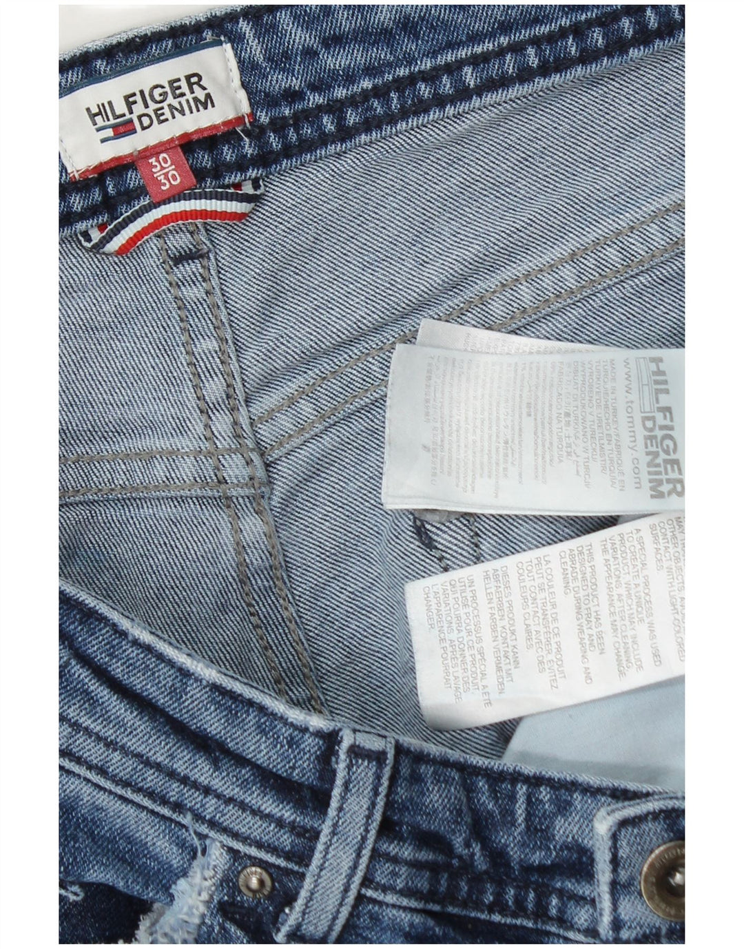 Tommy Hilfiger Dame Slim Jeans W30 L25 Blå Bomuld